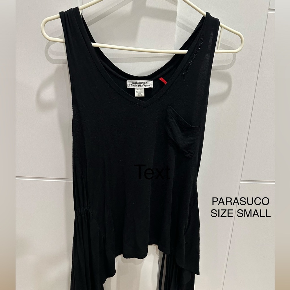 Parasuco Black Sleeveless Tank Top